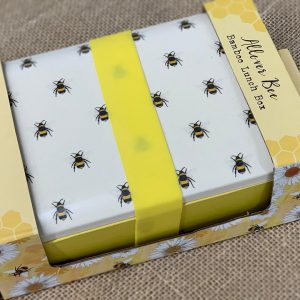 Bamboo Lunch Box Bee Pattern Lid