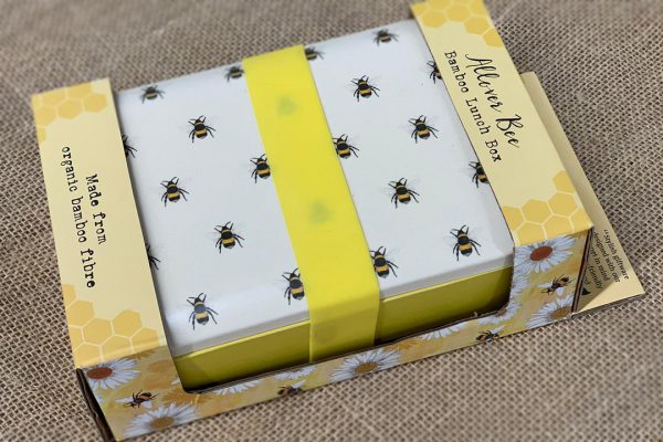 Bamboo Lunch Box Bee Pattern Lid