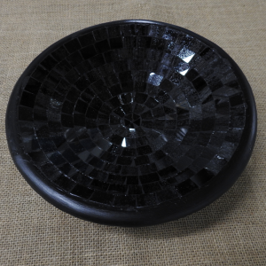 Black mosaic bowl