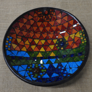 rainbow mosaic bowl