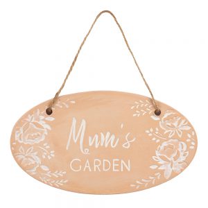 Mum's Garden Terracotta Hanging Sign