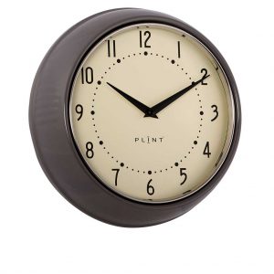 Plint Wall Clock in Almost Black