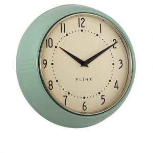 Plint Wall Clock Leaf Green