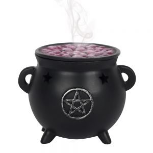 Pentagram cauldron incense holder