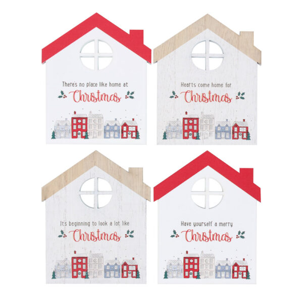 Festive house shaped coasters