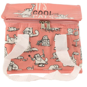 Simon's Cat Lunch Bag Pink Background
