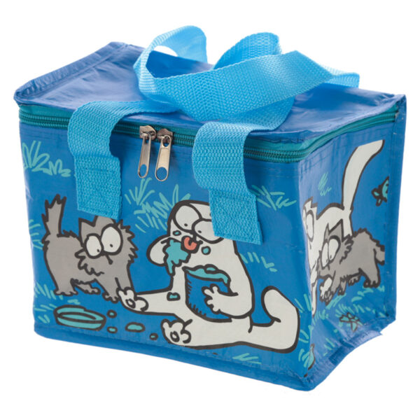 Simon's Cat Lunch bag Blue Background