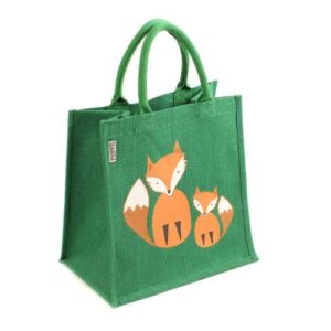 Jute Shopping Bag Foxes