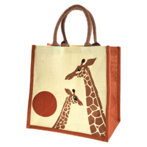 Jute Shopping Bag - Giraffes