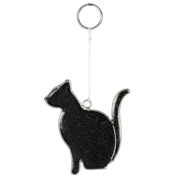 Mystical Black Cat Sun Catcher