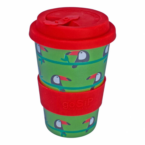 Rice Husk Travel Cup Toucan