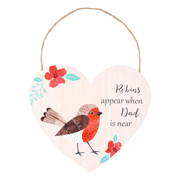 Winter Robin Hanging Sign - Dad