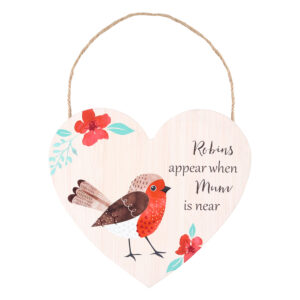 Winter Robin Hanging Sign - Mum