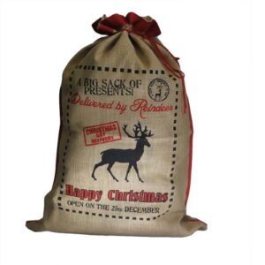 Jute Santa Sack - Delivered by Reindeer Design